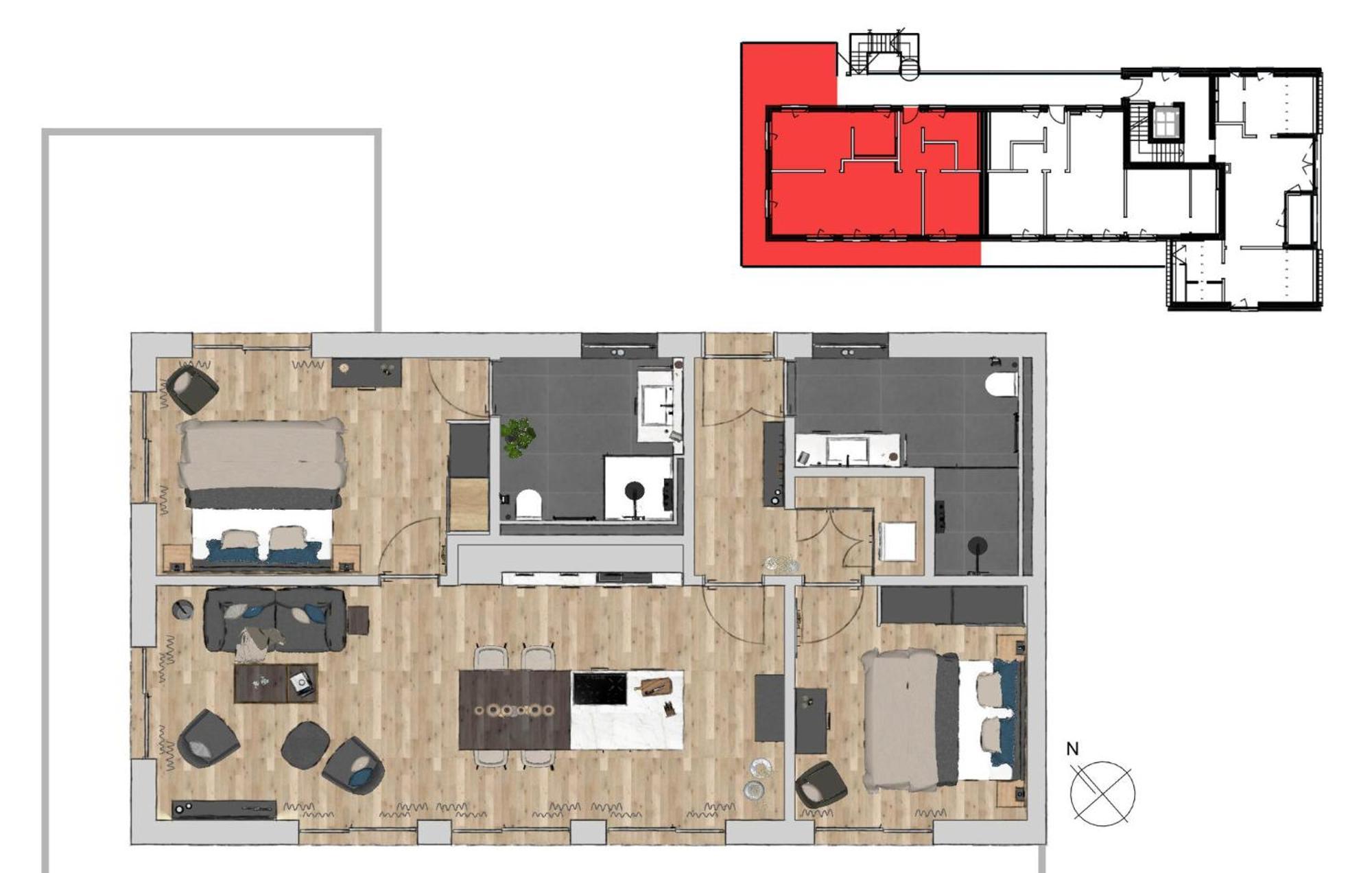 Penthouse Mit Meerblick Nordstrand Exteriör bild